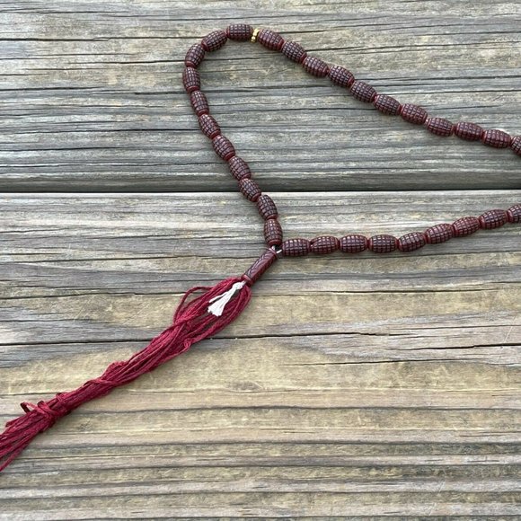 Tasbeeh Prayer Beads Islamic Religious Beads Brown Tan Plastic Tasbeh Lot of 2 - Picture 9 of 11